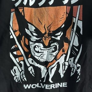 Vintage boot Marvel comics wolverine tee, black